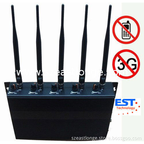 High Power Cell Phone Signal Jammer For Schools Est-505c With Remote Control